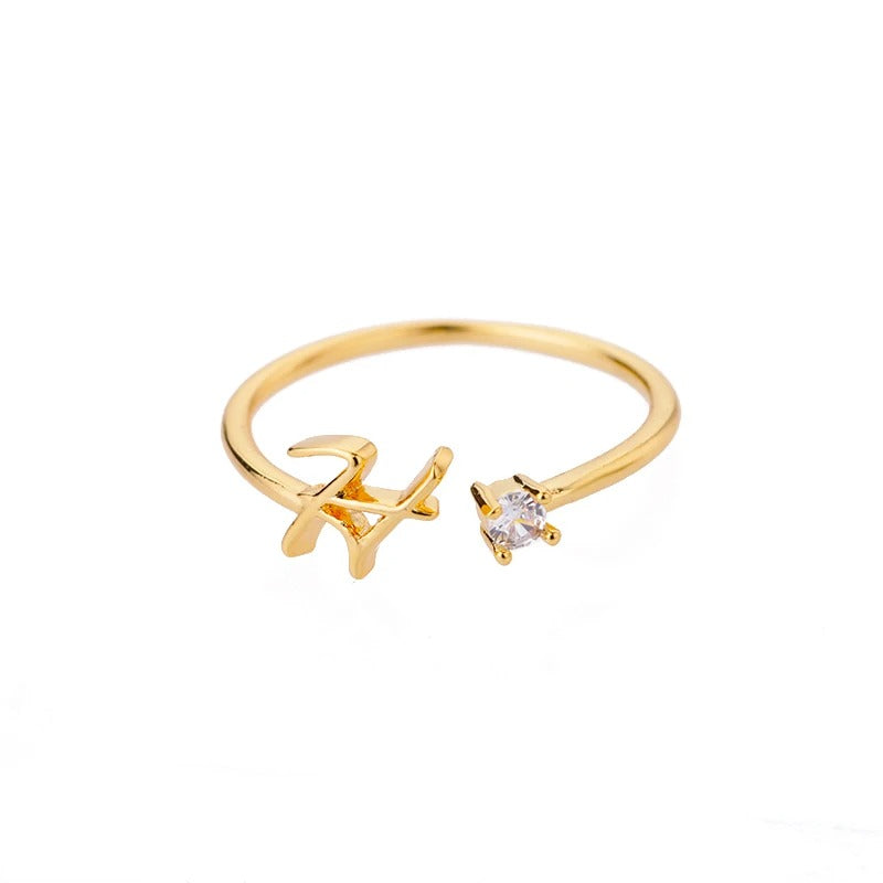 Eterna A-Z Adjustable Initial Ring